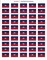 100 Haiti Flag Stickers, Two Sheets of 50, 1.5" x 1" Made in America Self Adhesive Country Flag Scrapbook Stickers, Two Sheets of 50, 100 Sticker Decal Flags